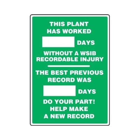 Accuform WRITEADAY SCOREBOARDS THIS PLANT MSR266PL MSR266PL